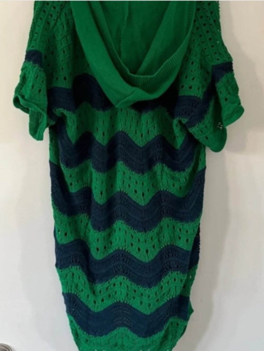 Washed Never Worn- Oversized Hooded Open Knit Tunic - Picture 2 of 2